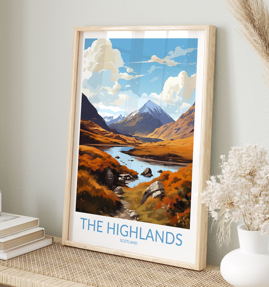 The Highlands Travel Print No 7 Scotland The Highlands Poster The Highlands Wall Art The Highlands Traveler Gift Scotland