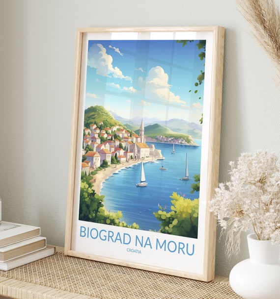 Biograd Na Moru Print No 5 Biograd Na Moru Poster Biograd Na Moru Wall Art Home Decor Biograd Na Moru Art Print Traveler Gift Croatia