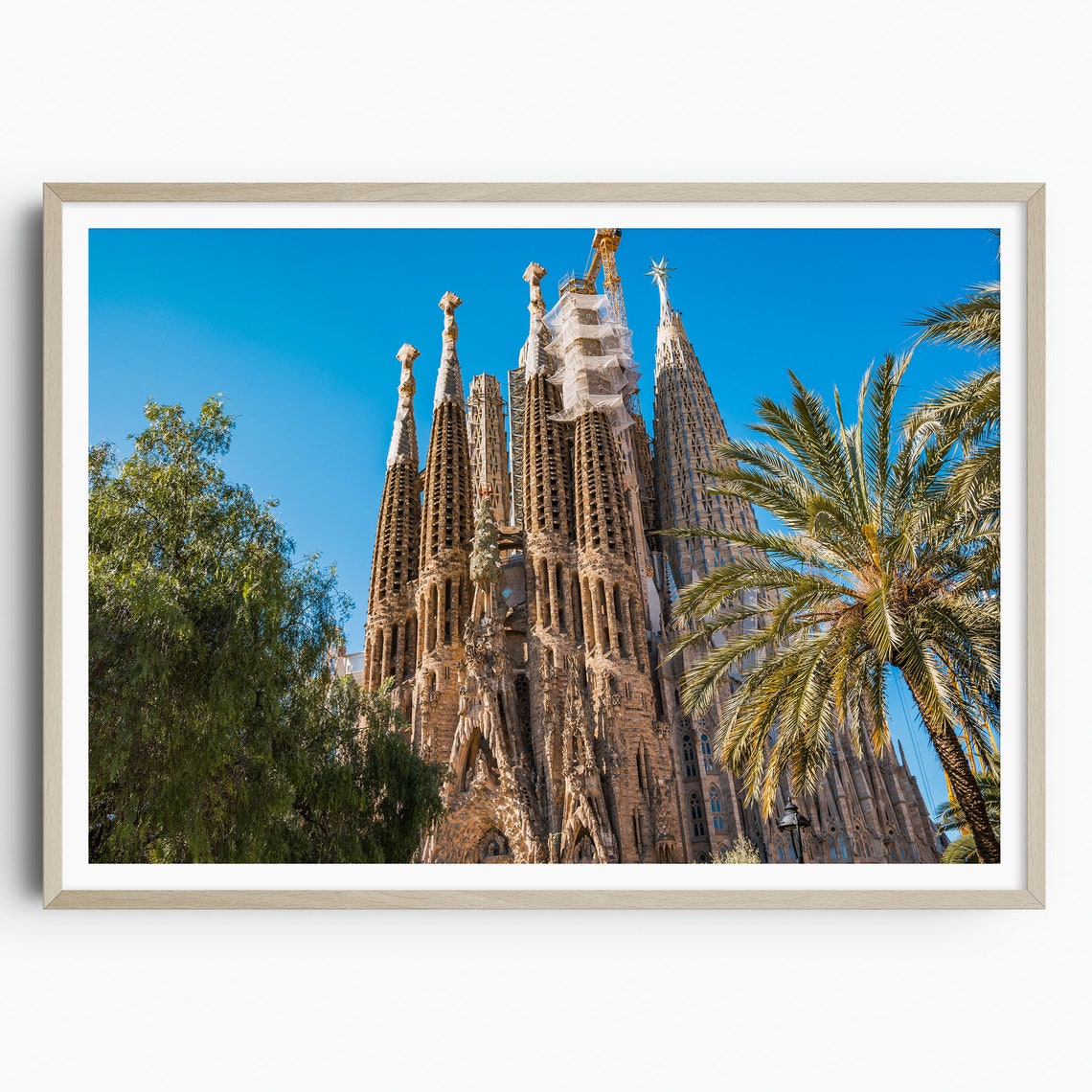 Barcelona Colorful Poster Print Barcelona Photo Art Barcelona Decor Barcelona Travel Print Sagrada Familia Gaudi Art Architecture Print