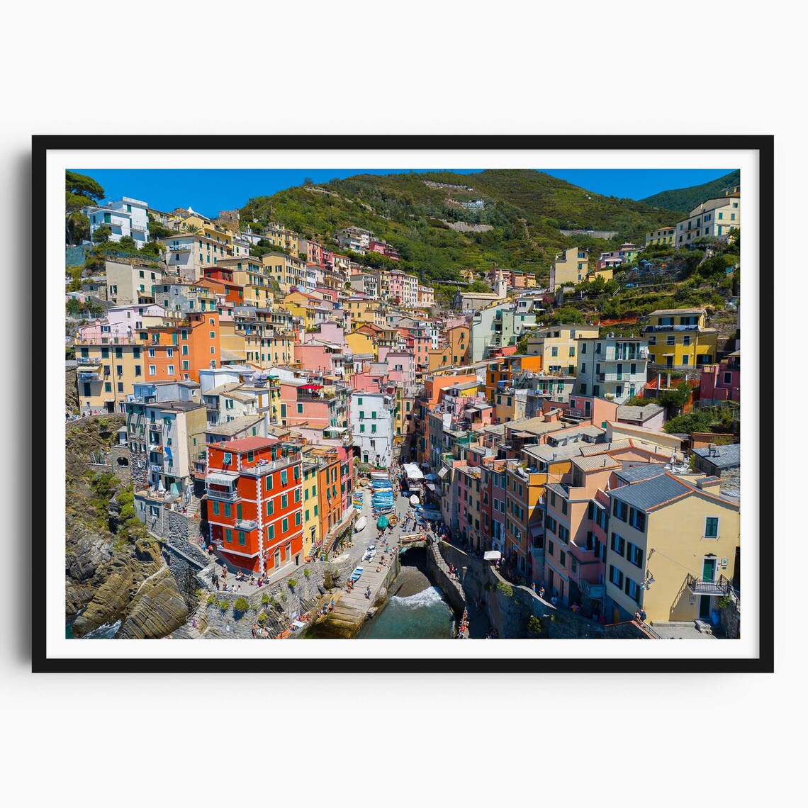 Riomaggiore Cinque Terre Daytime Colorful Houses Italy Poster