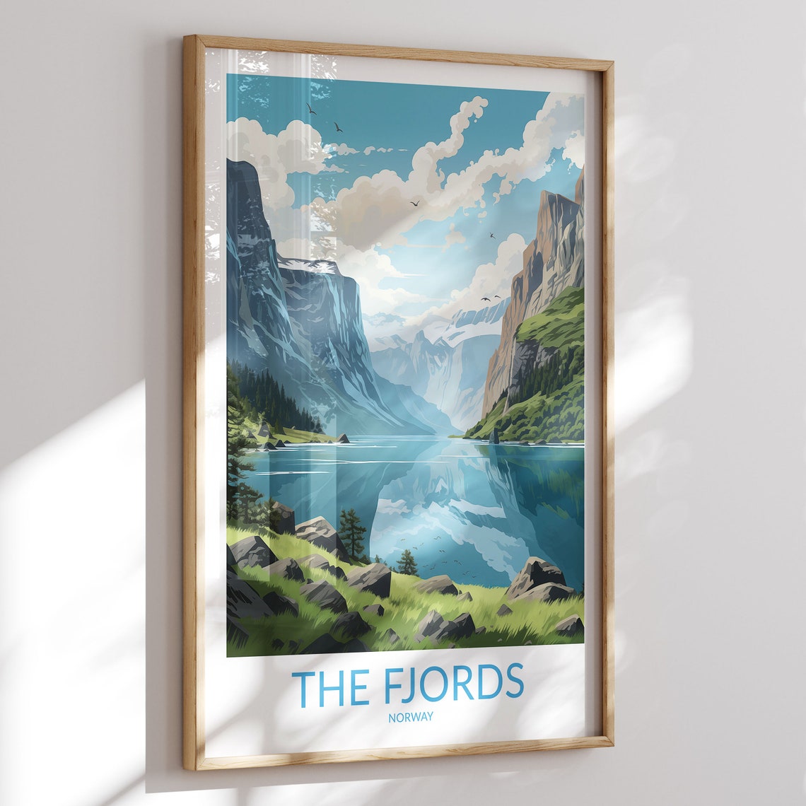 The Fjords Print The Fjords Poster The Fjords Wall Art The Fjords Art Print The Fjords Artwork The Fjords Travel Gift Norway