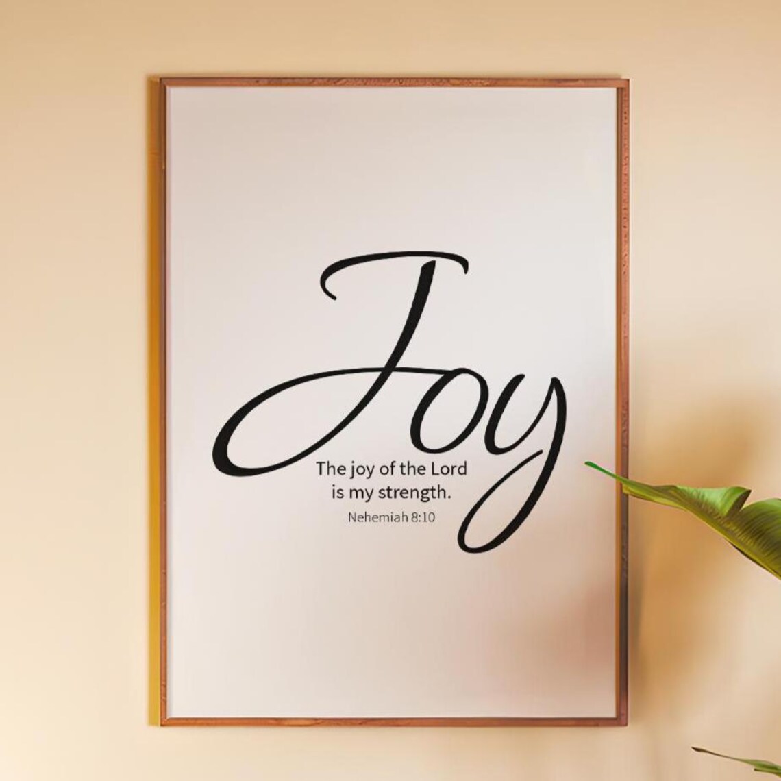 The Joy Of Lord Is My Strength Wall Art Nehemiah 810 Decor Scripture Print Bible Verse