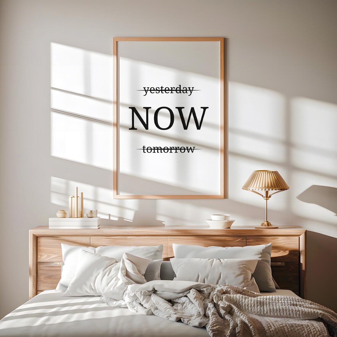 Yesterday Now Tomorrow Motivational Quote Art Print - Image 2