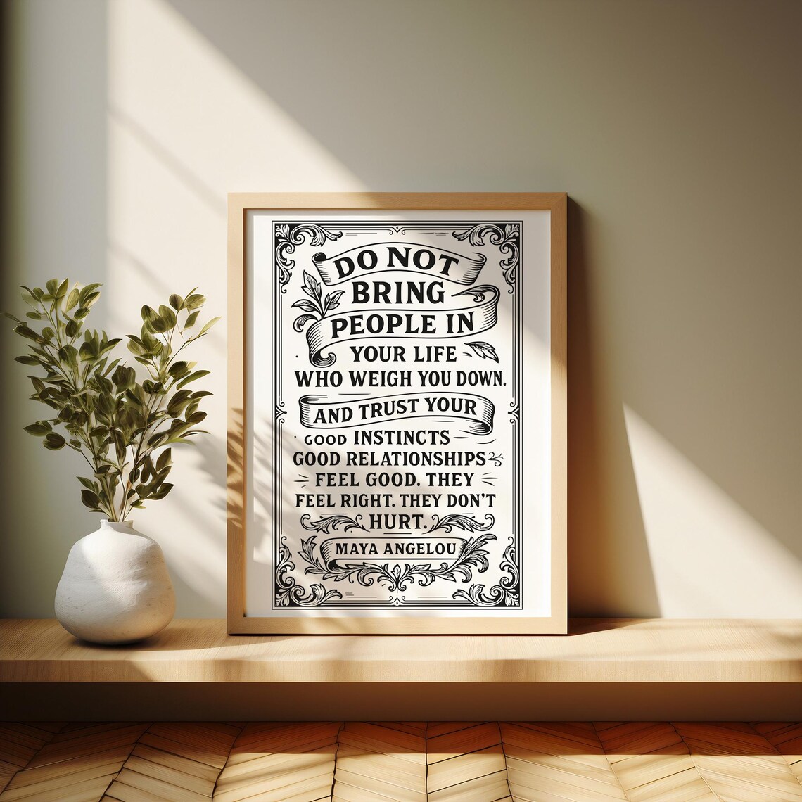 Maya Angelou Relationships Quote Art Print - Image 3