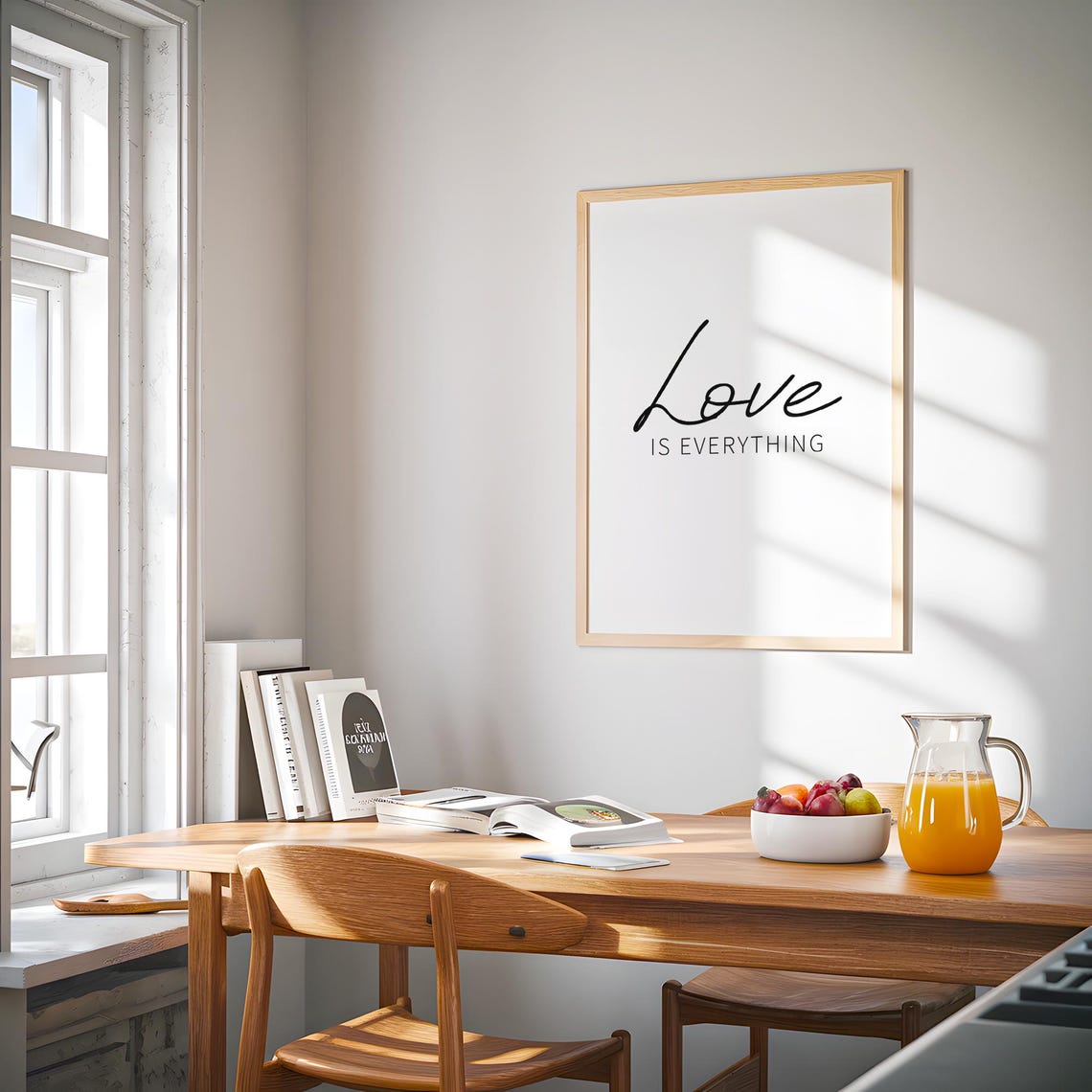 Love Is Everything Script Lettering Romantic Quote Decor Poster - Image 4