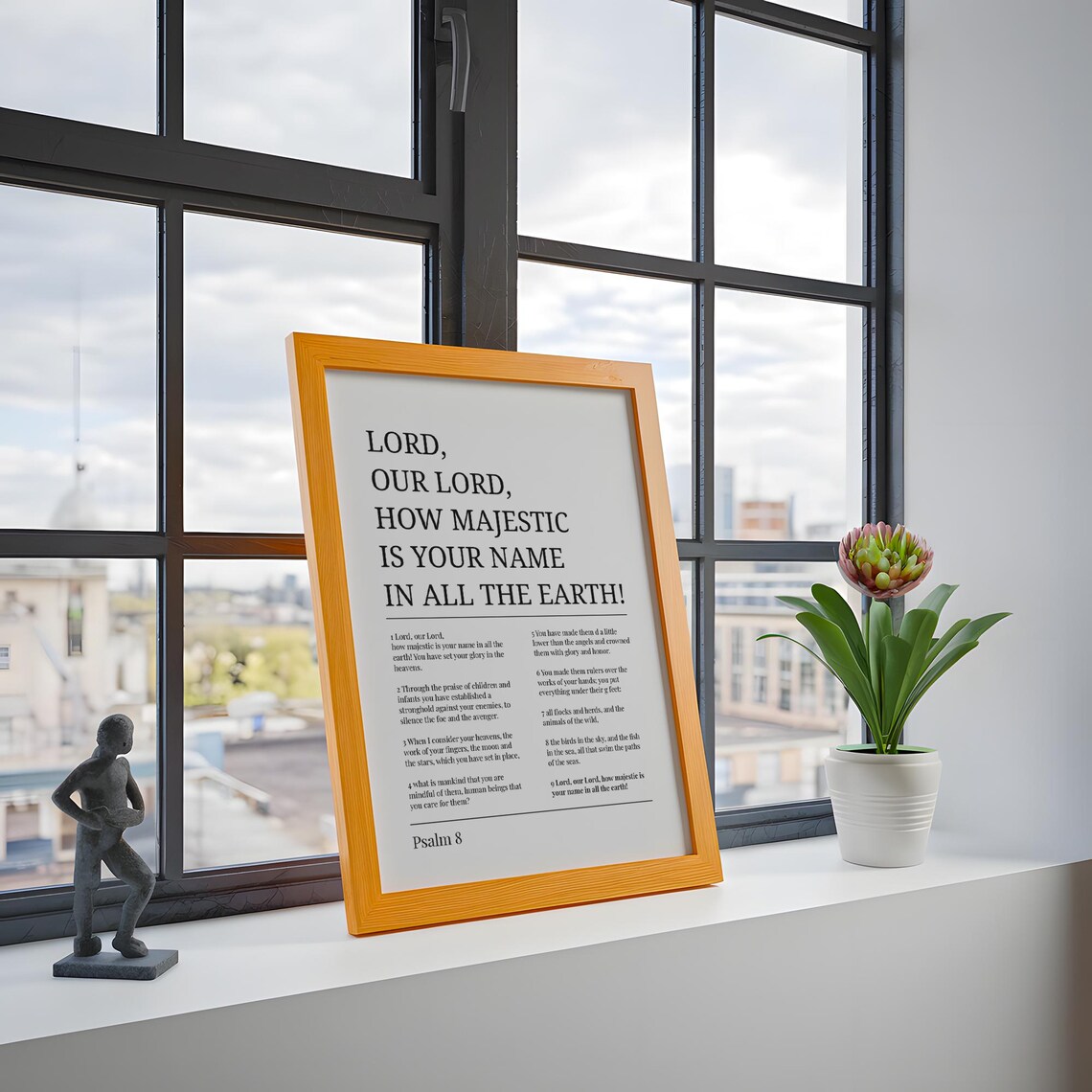 Psalm 8 Wall Art Lord Our Decor Bible Verse Print Christian - Image 2