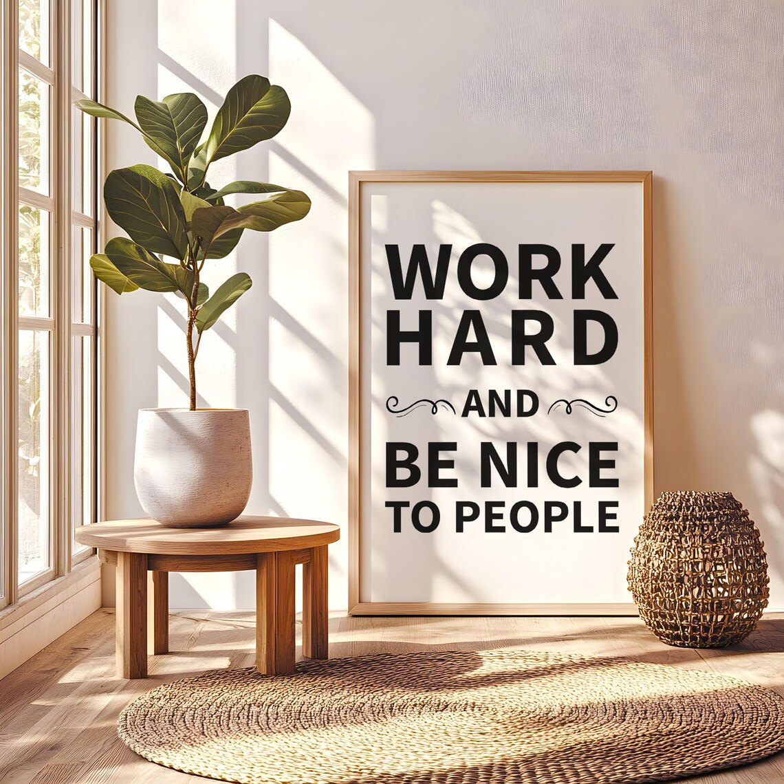 Work Hard Be Nice To People Motivational Quote - Image 3