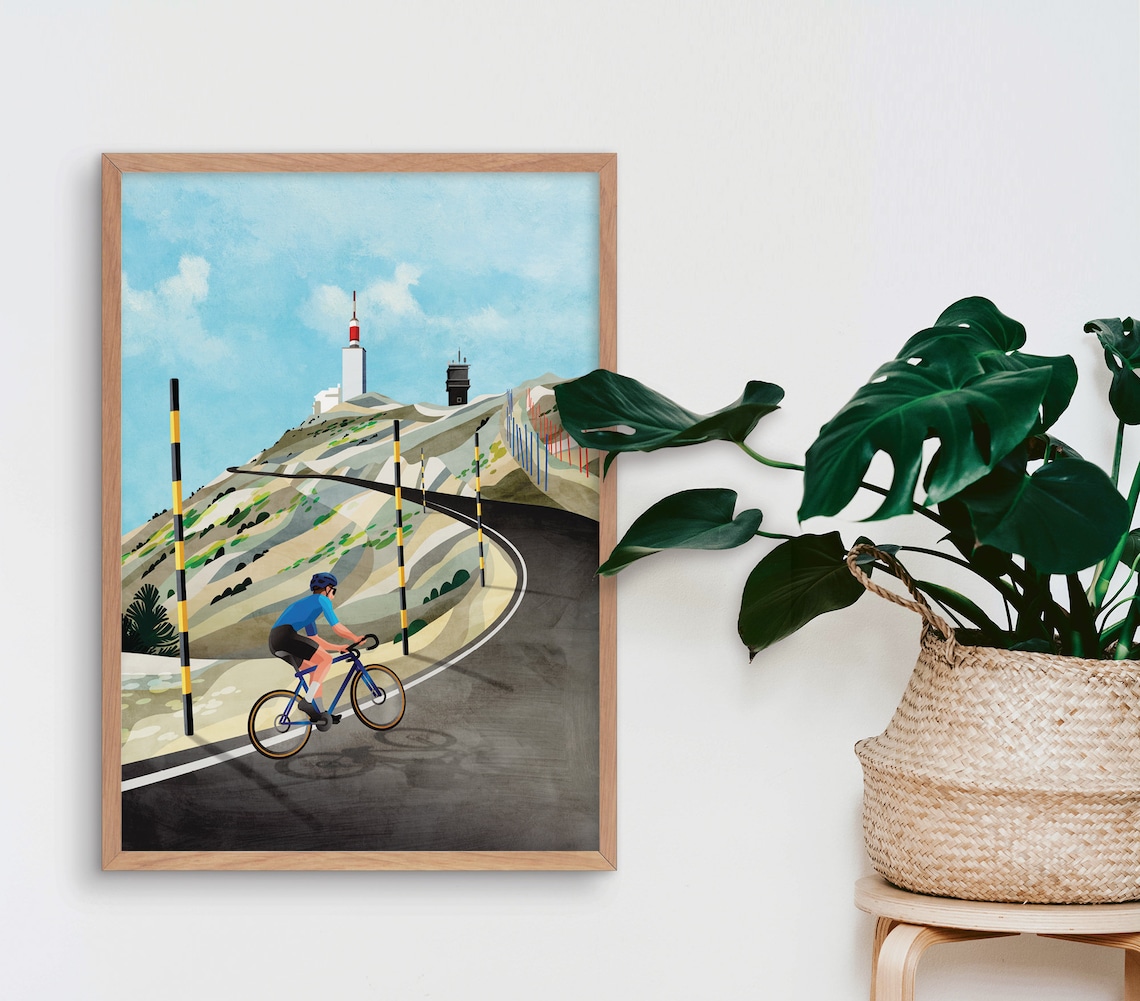 Mount Ventoux Cycling Art Print, Epic Climb - Image 3