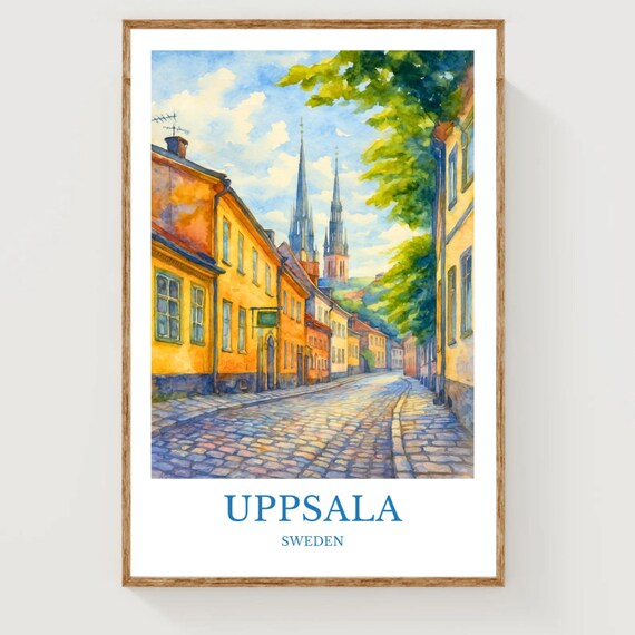 Uppsala Travel Poster