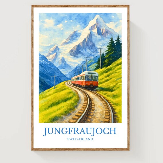 Jungfraujoch Travel Poster