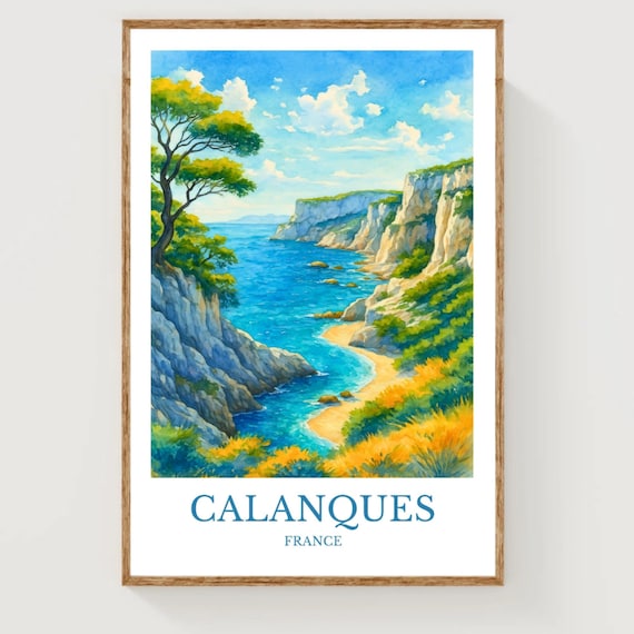 Calanques Travel Poster