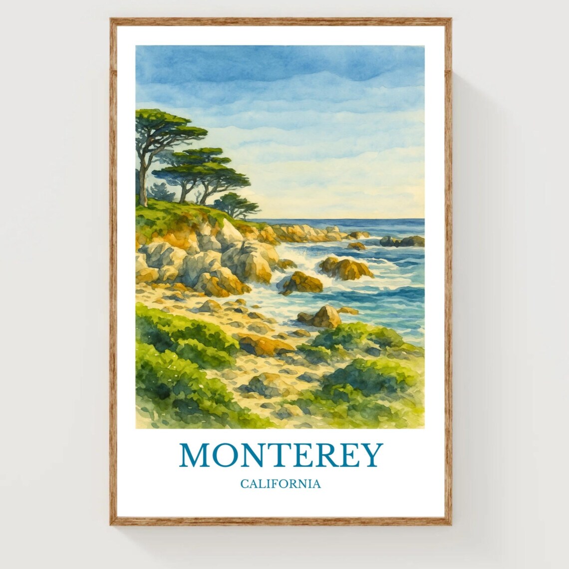 Monterey Travel Poster, Place-Inspired Wall Art