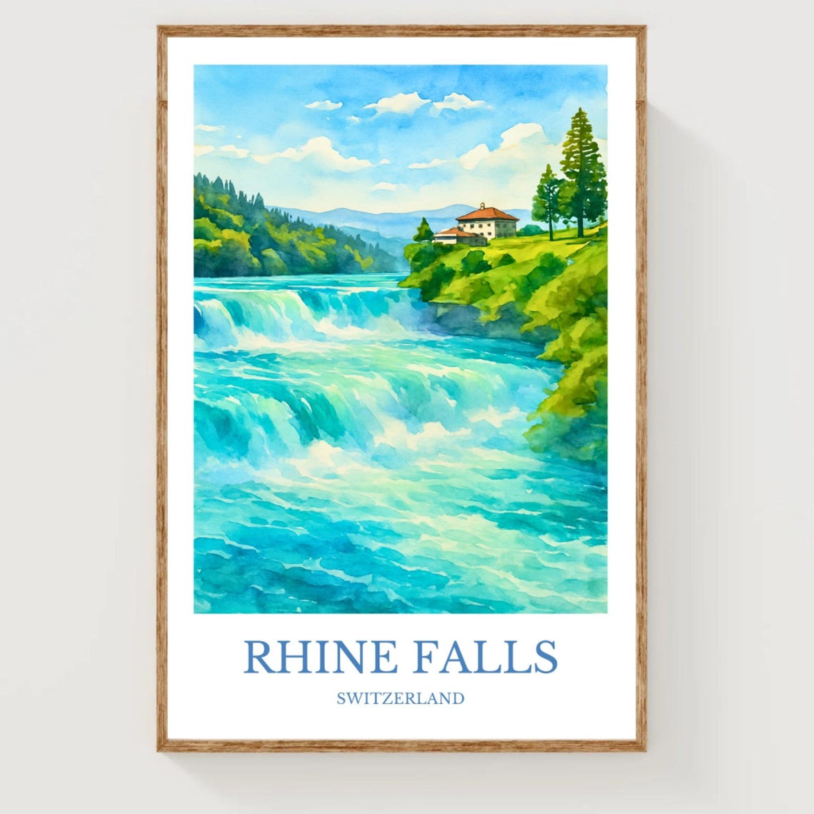 Rhine Falls Travel Poster