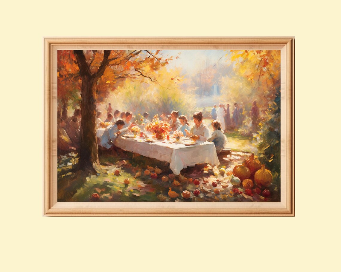 Thanksgiving Dinner Feast - Rustic Autumn Decor