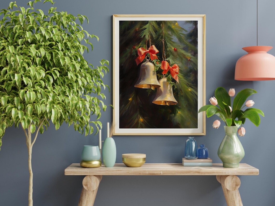 Christmas Bells Vintage Holiday Wall Art - Image 2
