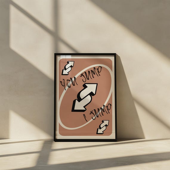 You Jump I Wall Art Poster, Motivational Quote