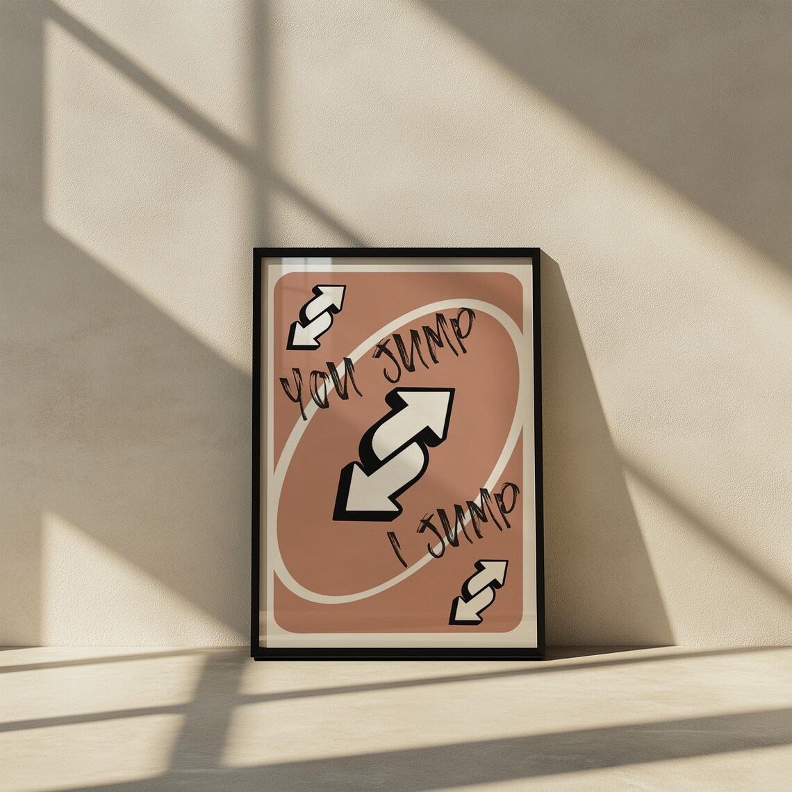 You Jump I Wall Art Poster, Motivational Quote