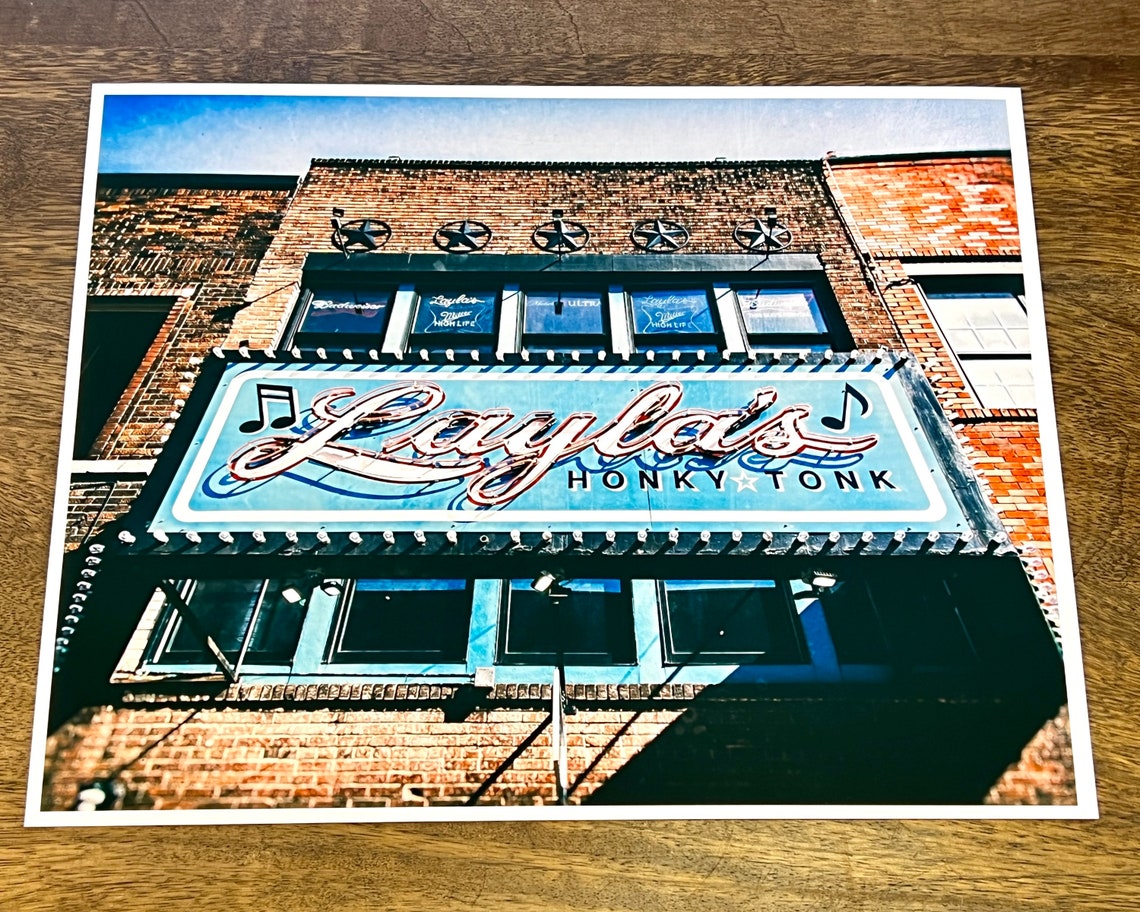Laylas Honky Tonk Nashville Tennessee Sign Photography Street Art Wall Art Photo Broadway Music City Photography - Image 2
