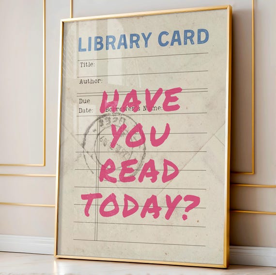 Reading Print Bookish Wall Art Library Wall Print Bookish Print Reading Gift Librarian Gift Reading Quote Poster Bookish Gifts