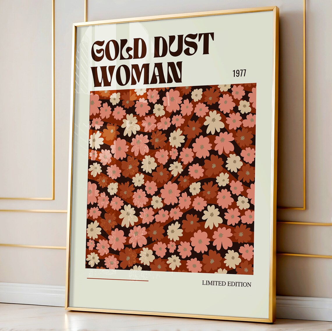 Gold Dust Woman 1977 Floral Limited Edition Music Poster Vintage Art - Image 5