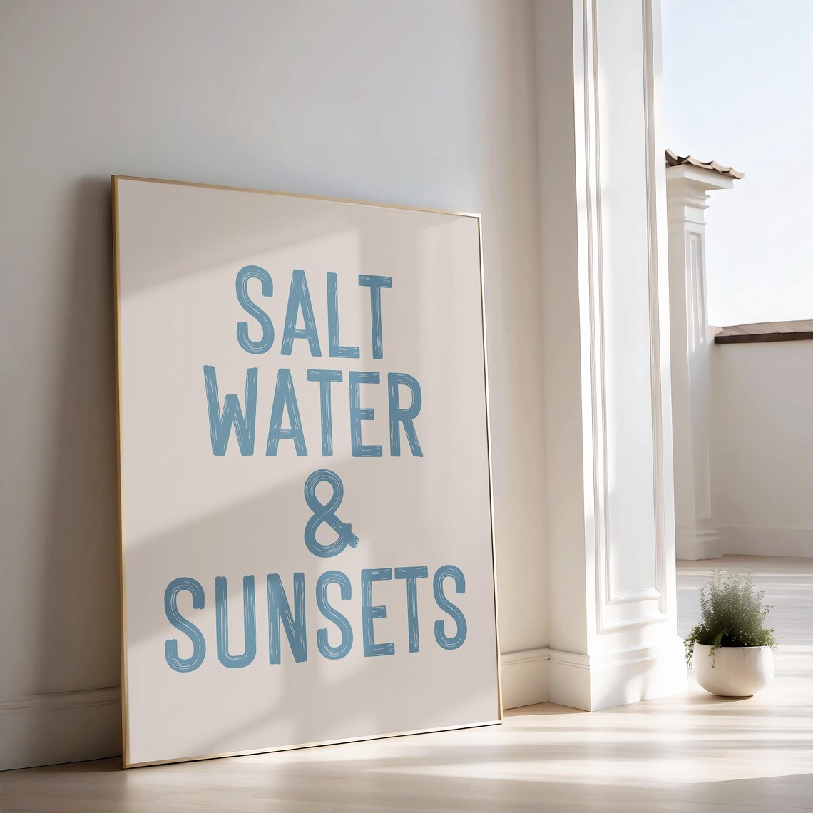 Light Blue Coastal Aesthetic Art Print, Beachy - Image 4