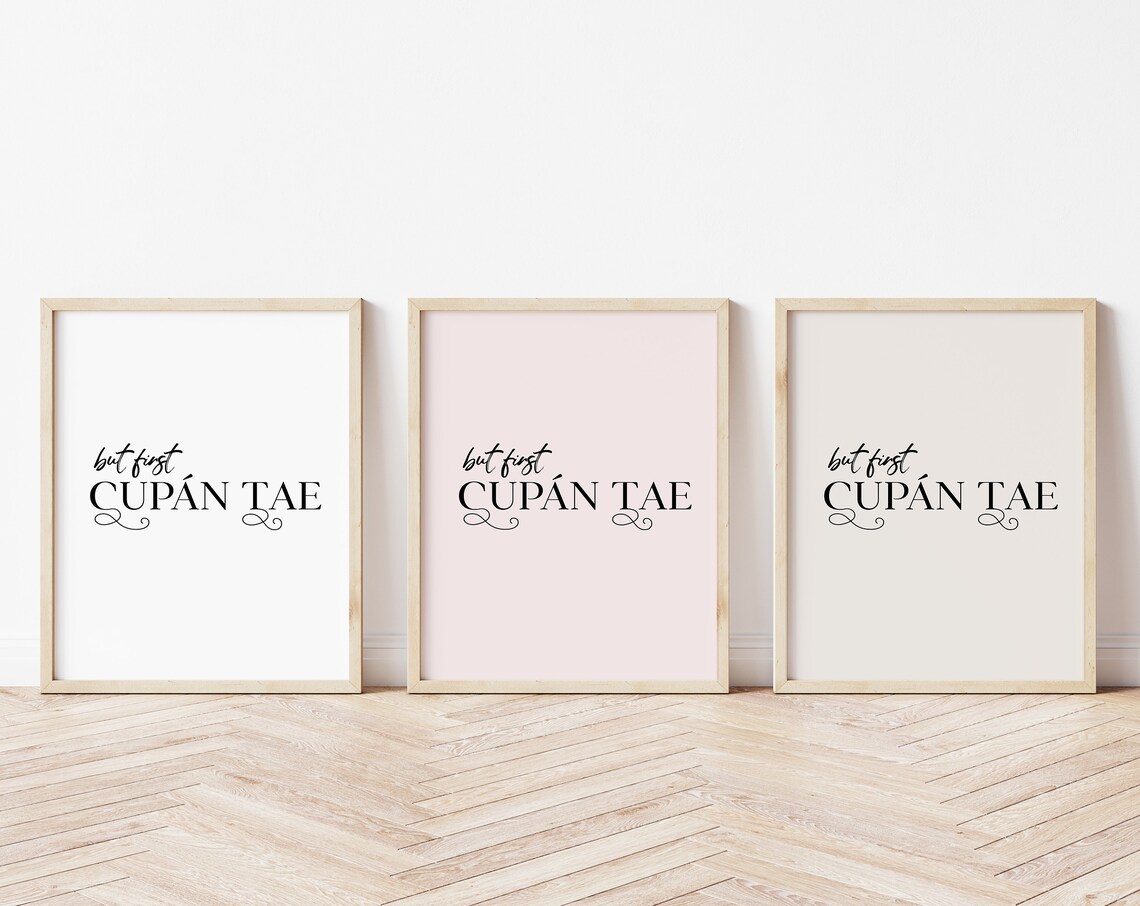 But First Cupán Tae Irish Kitchen Art Print - Image 2