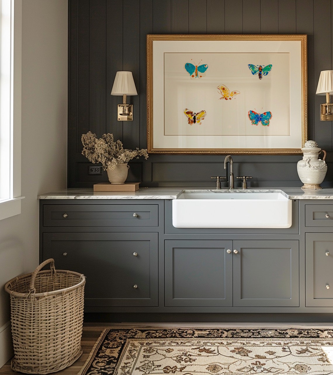 Nursery Symbolism Art Five Butterflies Illustration Dream Home Decor Vivid Art Print Or 811 - Image 2