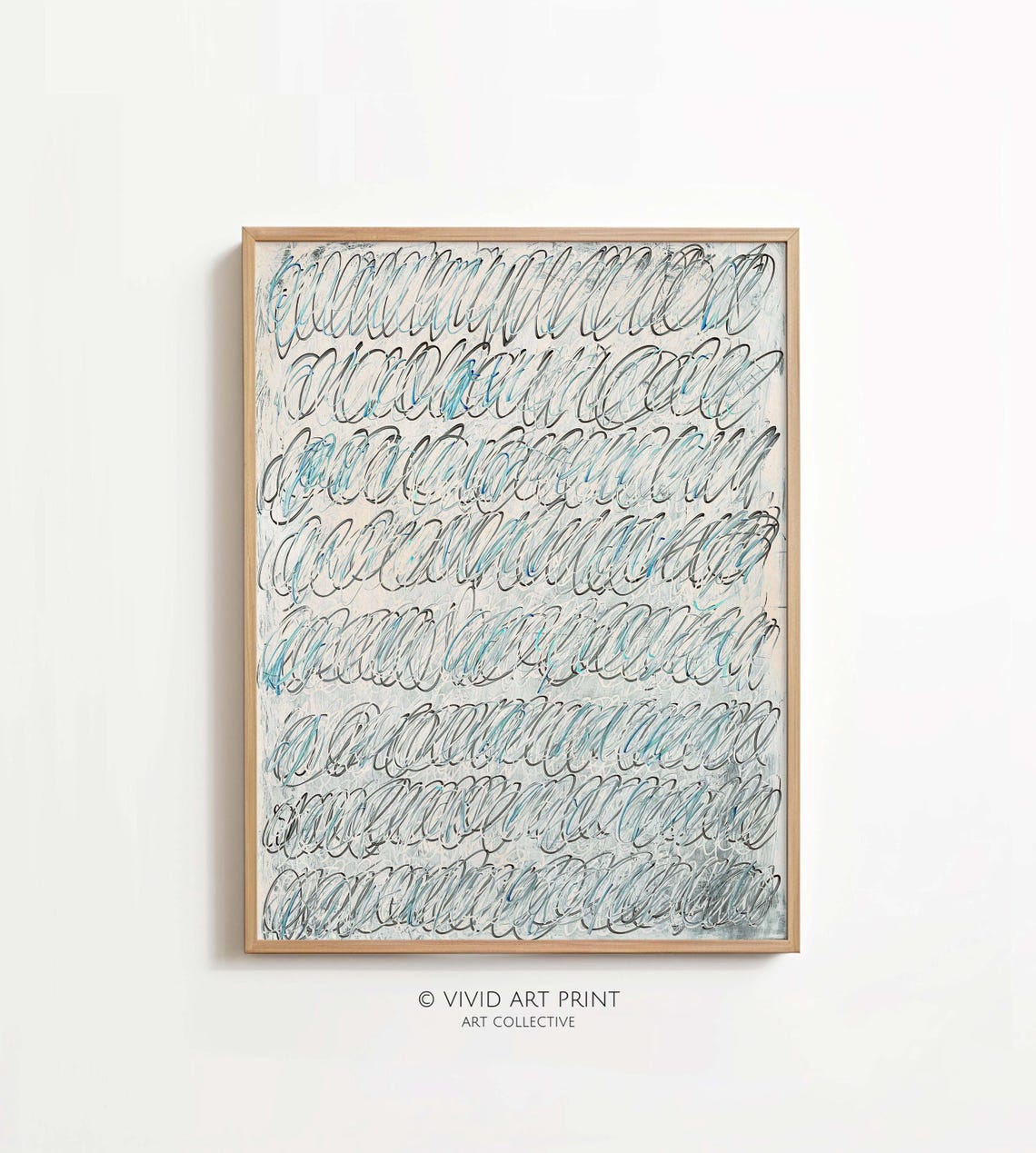Abstract Line Drawing, Vintage Minimalist Art Print