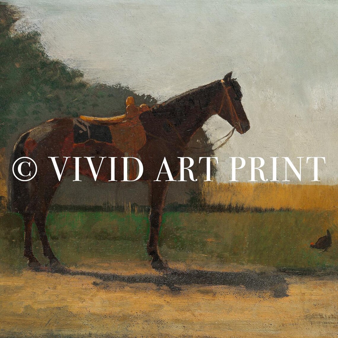 Rustic Horse Painting, Vintage Farmhouse Equestrian - Image 4