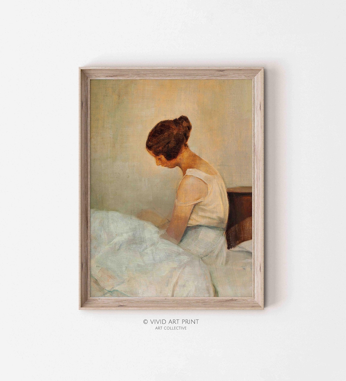 Portrait of a Young Woman, Minimalist Wall Art