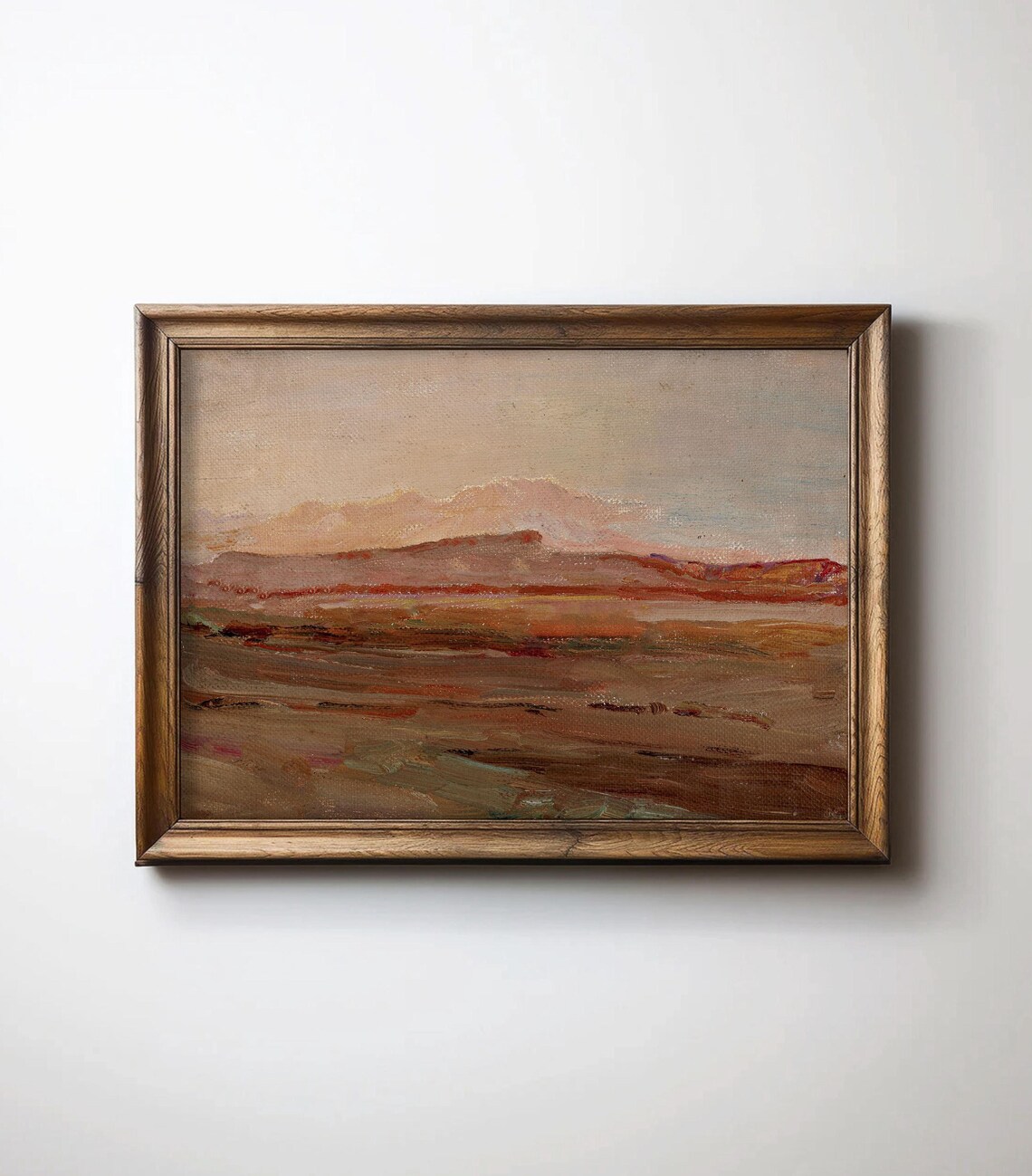 Muted Abstract Landscape, Vintage Rustic Farmhouse - Image 2