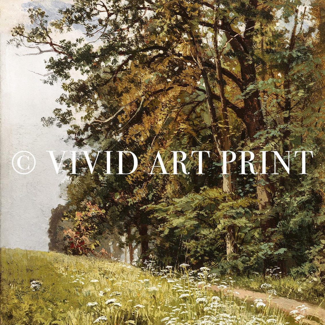 Forest Trail Vintage Landscape Art Antique Meadow Countryside Home Decor Vivid Art Print Vs 334 - Image 4