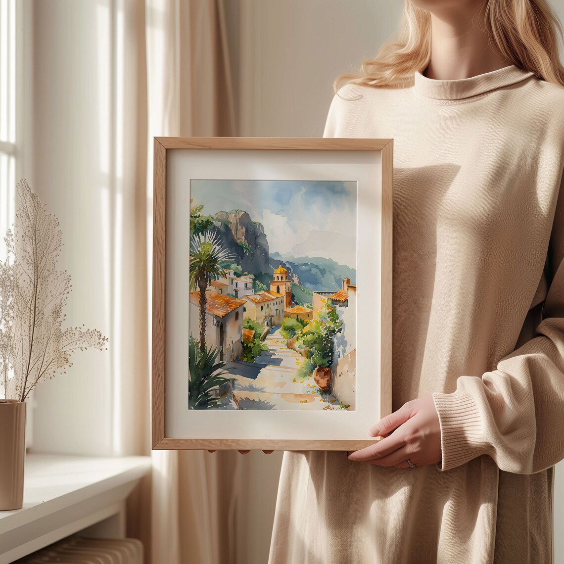 Sicily Watercolor Painting Italy Travel Poster - Image 2