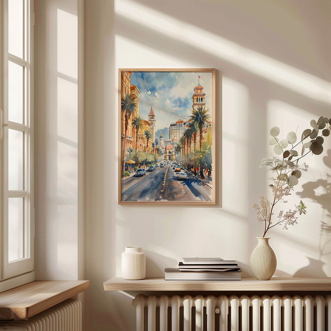 Las Vegas Watercolor Travel Poster, Nevada Wall Art - Image 4