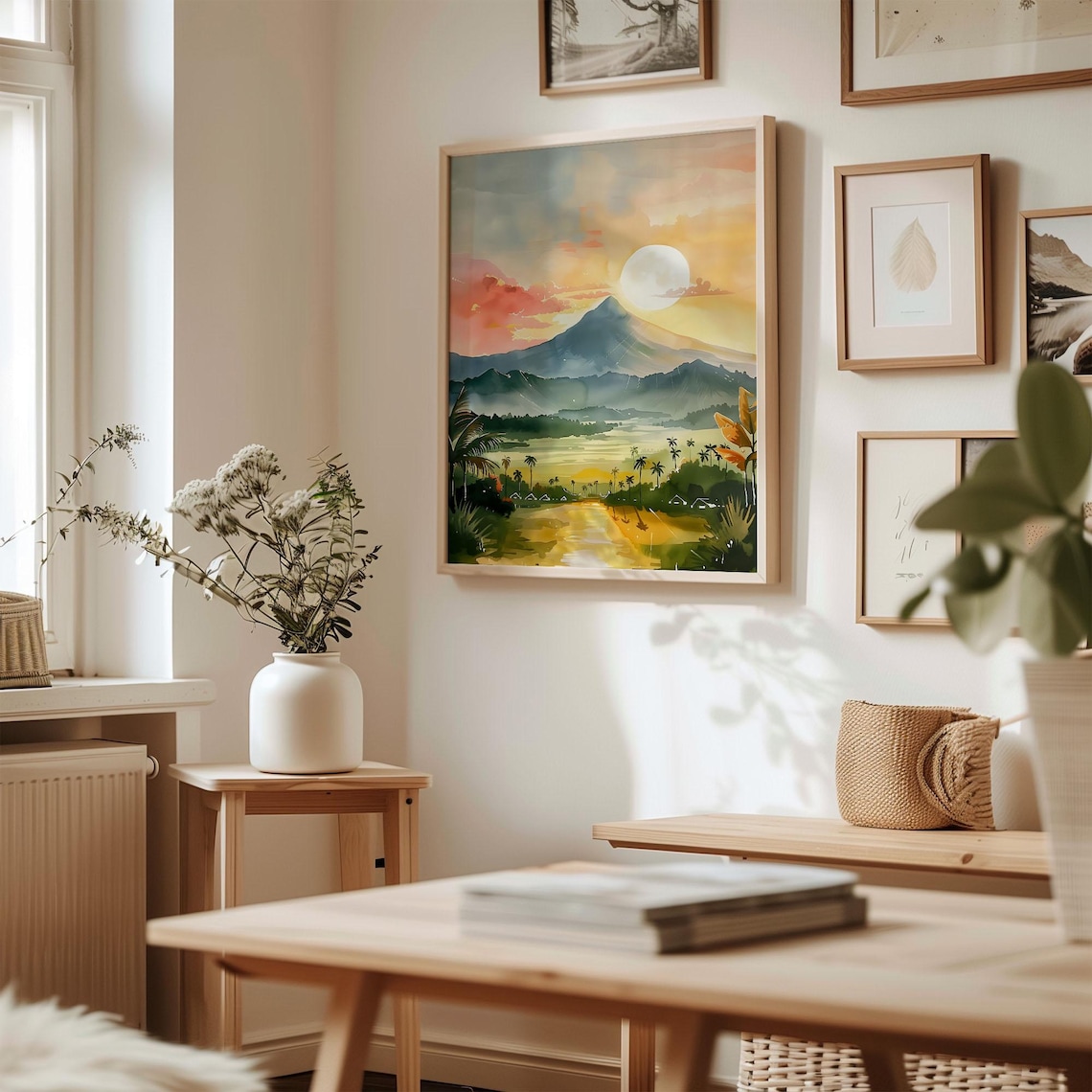 Philippines Watercolor Mount Mayon Travel Poster - Image 3