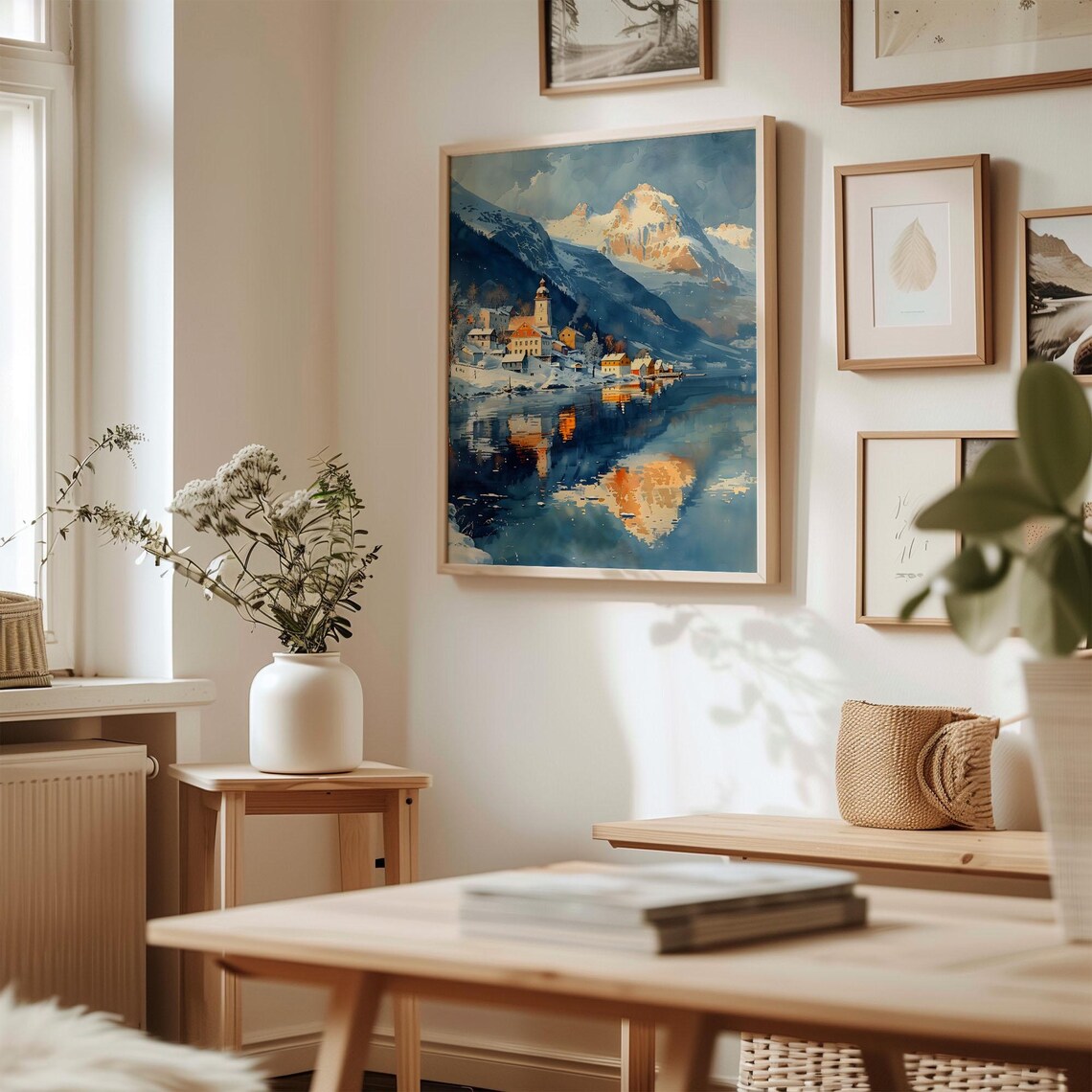 Tromso Norway Watercolor Retro Travel Poster - Image 3