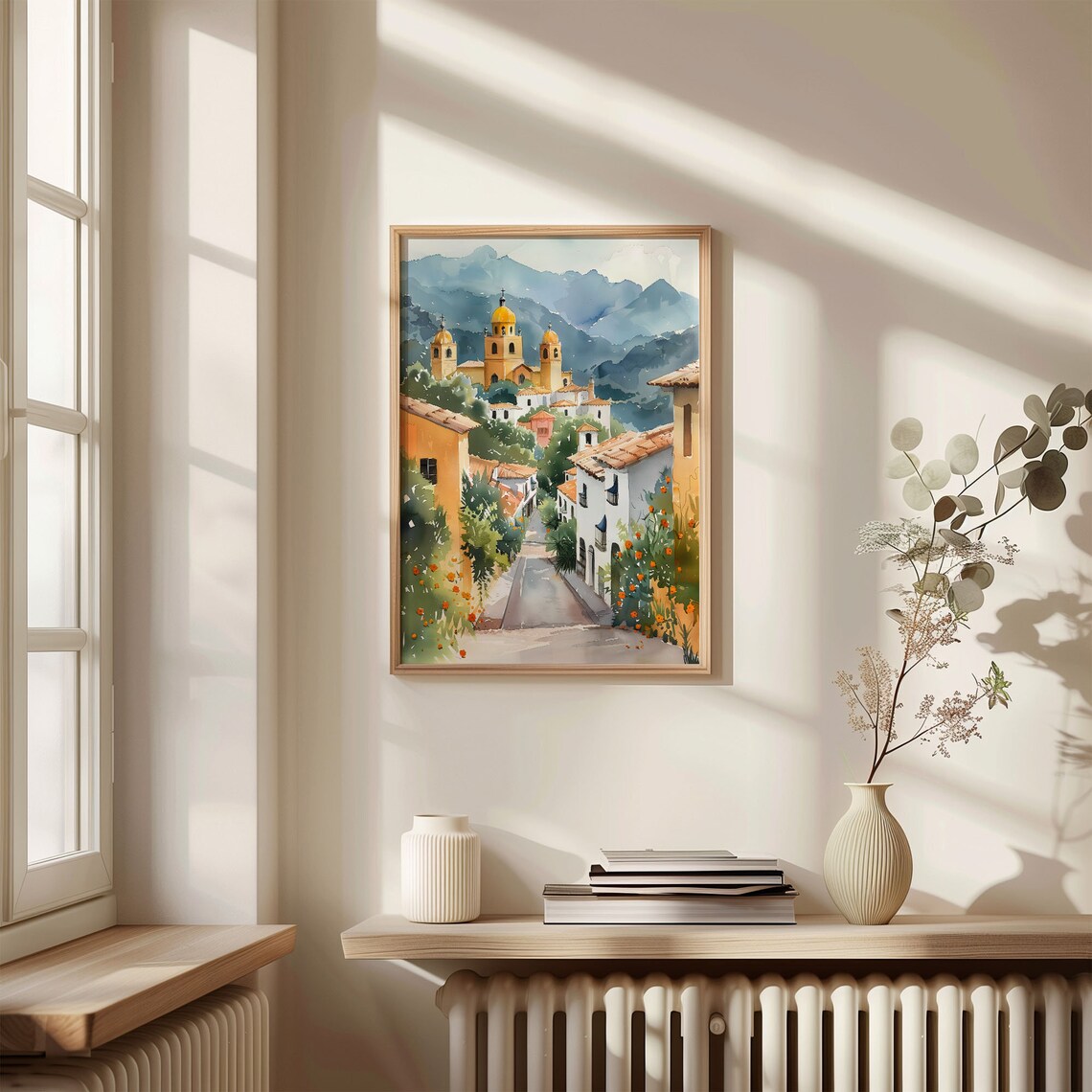 Bogota Watercolor Painting, Mid-Century Modern Art Print - Image 4