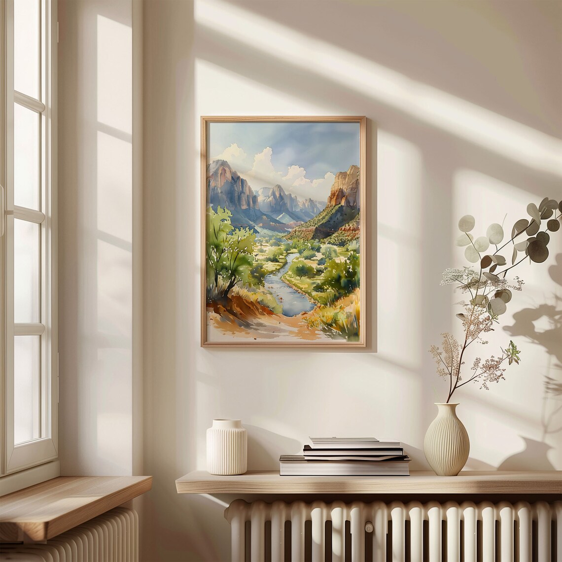 Zion National Park Watercolor, Utah Travel Poster - Image 4