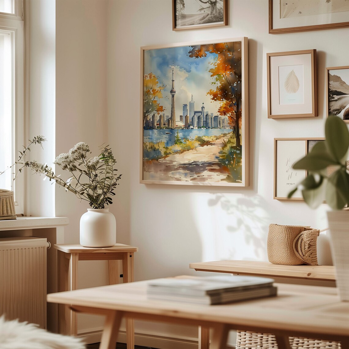 Toronto Watercolor Cityscape Travel Poster, Classic Art - Image 3