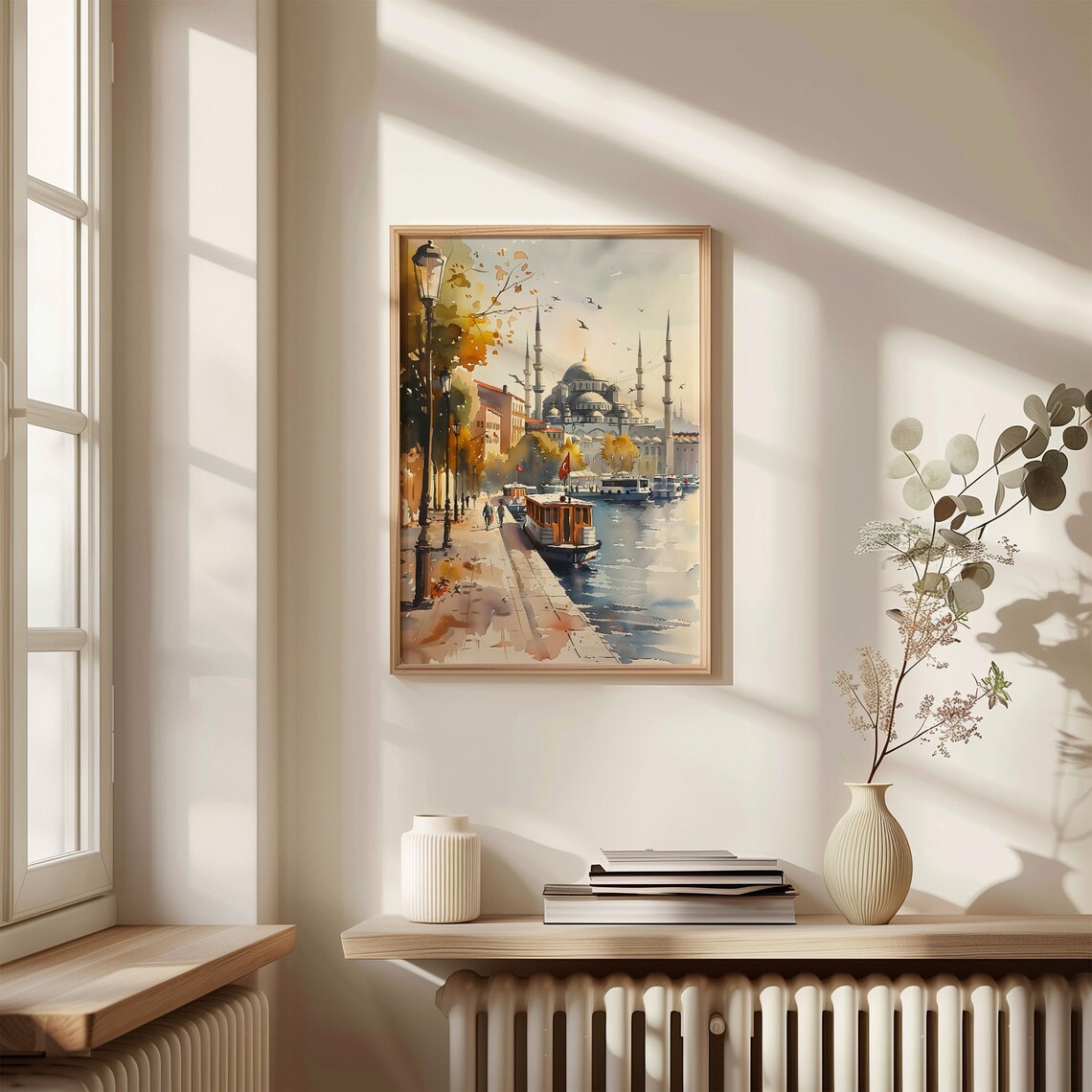 Istanbul Watercolor Travel Poster, Wall Art Print - Image 4