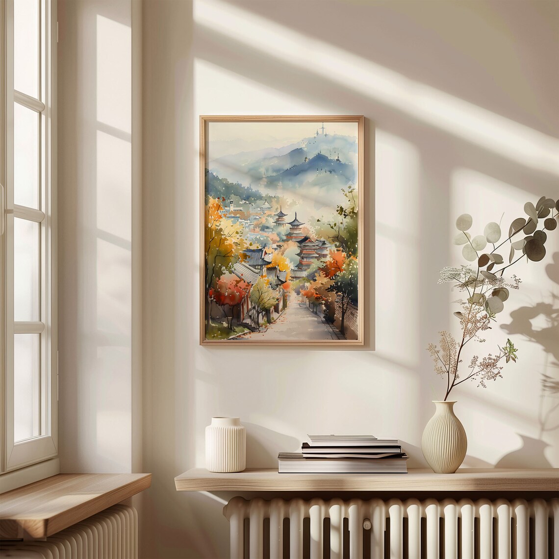 Seoul Watercolor Painting Travel Poster, South Korea - Image 4