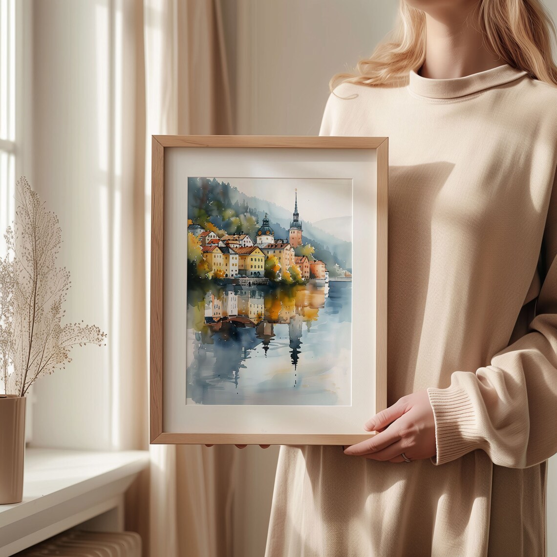 Sweden Watercolor Travel Poster, Scandinavian Wall Art - Image 2