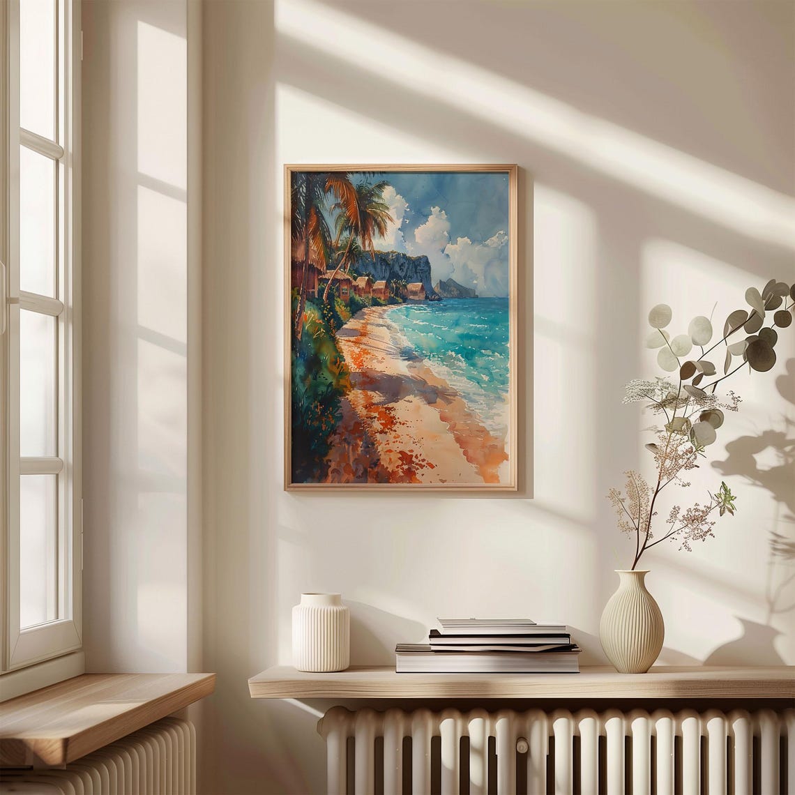 Cancun Mexico Tropical Beach Palms Turquoise Water Travel Poster - Image 4