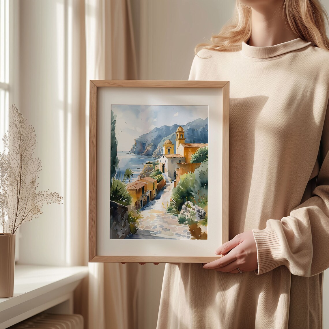 Sicily Watercolor Art Print, Italy Travel Poster - Image 2