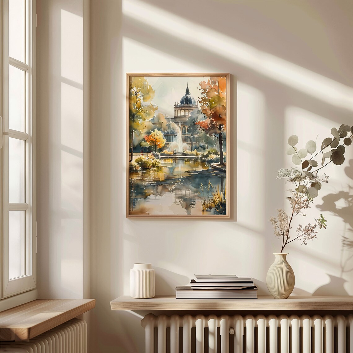 Madrid Watercolor Painting Palacio De Cristal Travel Poster - Image 4