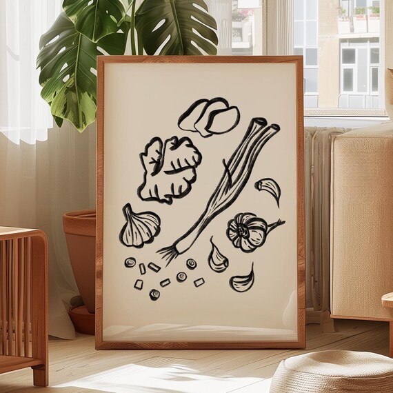 Asian Food Ingredients, Kitchen Art Print