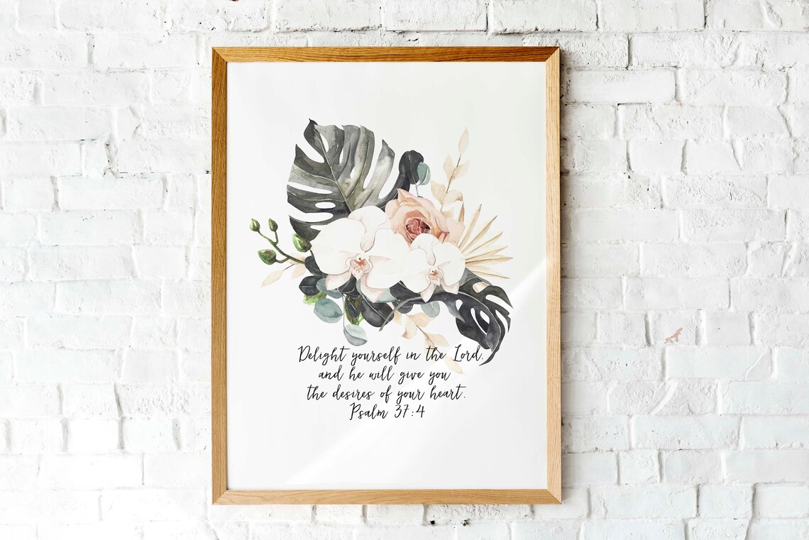 Psalm 37v4 Art Delight Yourself In The Lord