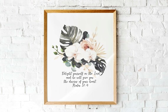 Psalm 37v4 Art Delight Yourself In The Lord