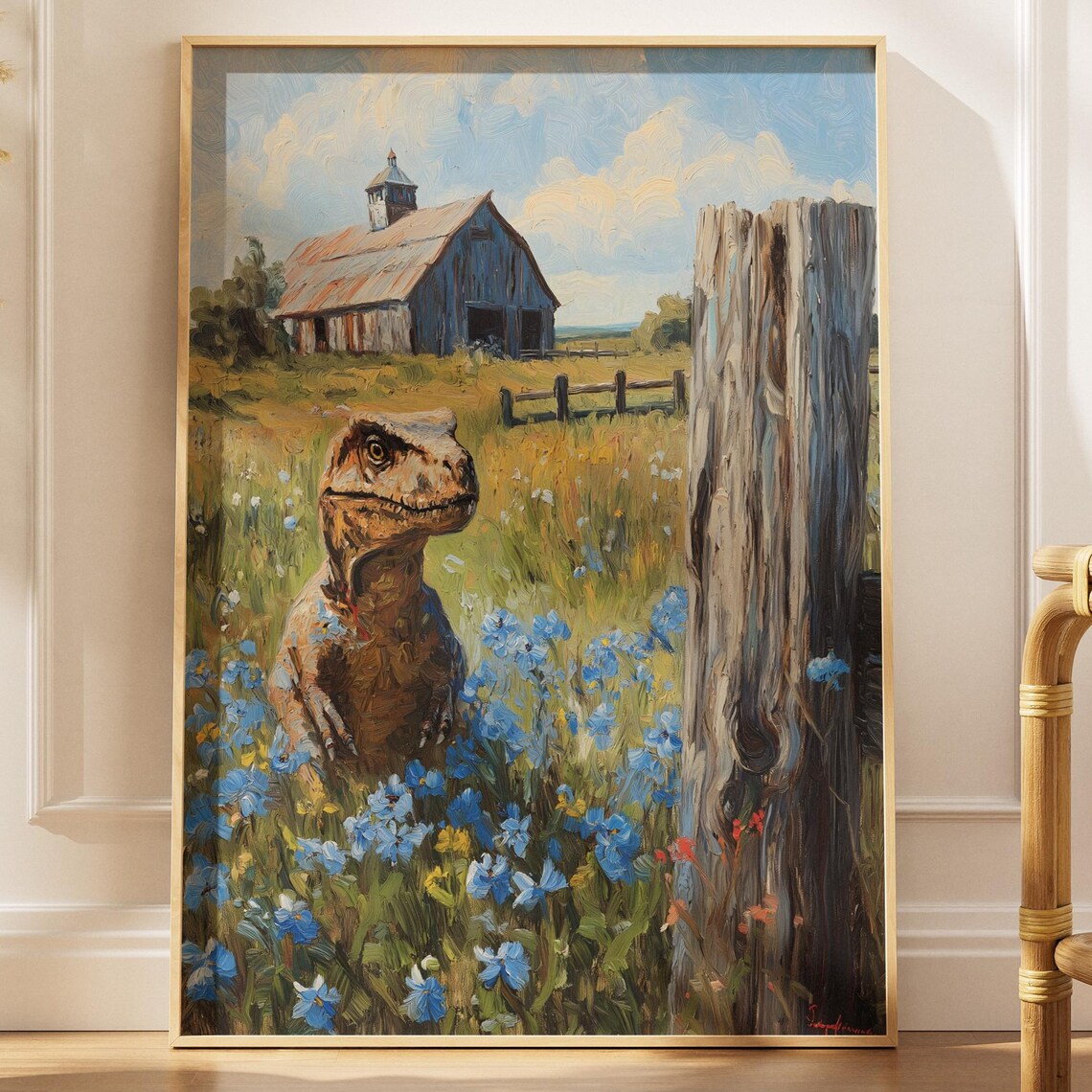 Raptor Barn - Dinosaur Farmhouse Decor