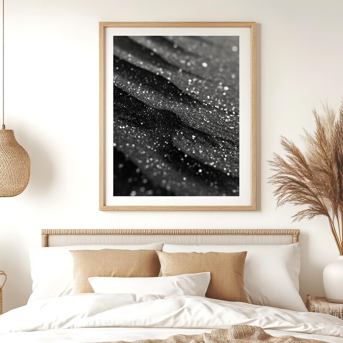 Black White Beach Sand, Minimalist Seashore Art Print - Image 2